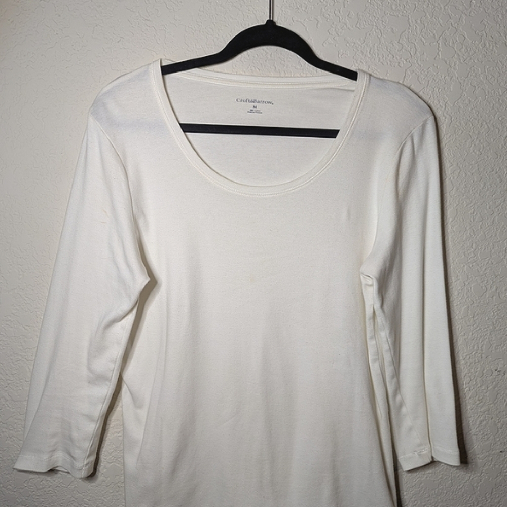 croft & barrow Women's White Top